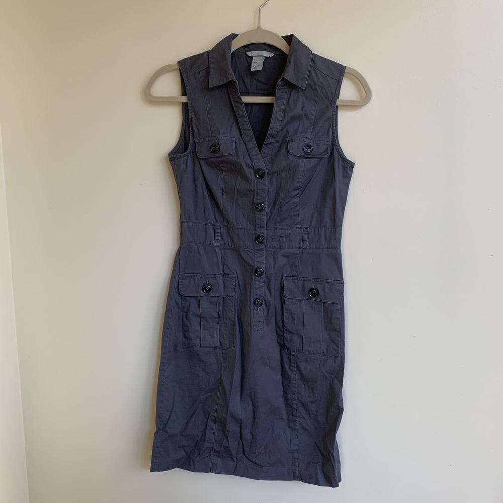 H&M Cotton Twill Button Down Dress